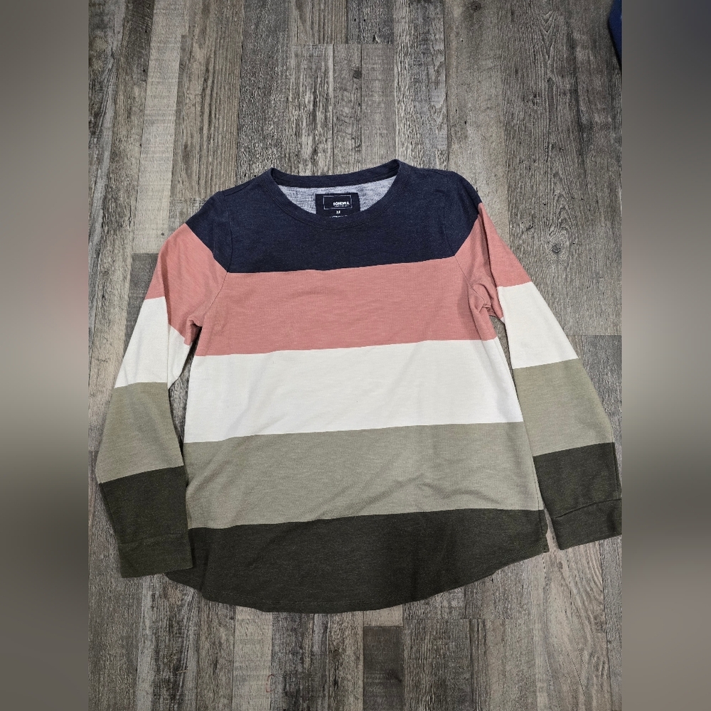 Sonoma Multicolor Striped Long Sleeve Shirt